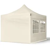 TOOLPORT Faltpavillon Economy 3 x 3 m inkl. 4 Seitenteile creme 581833