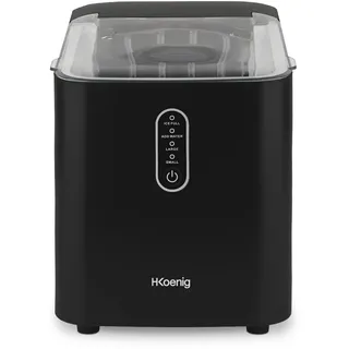h.koenig KUB14 12kg in 24 Stunden, Eiswürfel in 6min, 2 Eiswürfelgrößen, 120 W Schwarz 1 L,