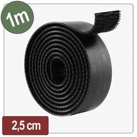 Quadrios Klettband Pilzkopf 1 m x 25 mm Schwarz 26CA808