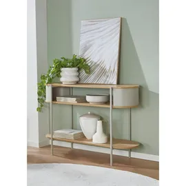 Haku-Möbel Eiche Konsolentisch 110 x 39 x 76 cm Grau