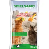 Spielsand Extra 15 kg/Sack mit abweisenden Duftstoffen für Hund und Katze