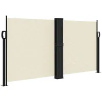 furnicato Seitenmarkise 120 x 600 cm Creme Polyester