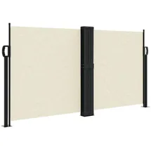 furnicato Seitenmarkise 120 x 600 cm Creme Polyester