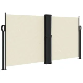 furnicato Seitenmarkise 120 x 600 cm Creme Polyester