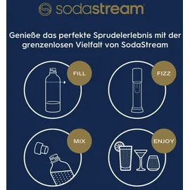 Sodastream ENSO Schwarz + PET-Flasche + Zylinder