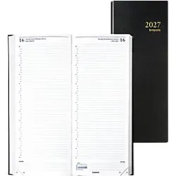 Brepols Saturnus Terminplaner 2027 1 Tag / 2 Seiten Niederländisch, Deutsch, Englisch, Französisch Schwarz 0.101.1345.01.6.0