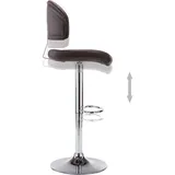 vidaXL Barhocker 2er Set drehbar Kunstleder 2x Sgabelli Bar  Crema 60 x 60 x 110 cm Braun