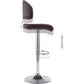vidaXL Barhocker 2er Set drehbar Kunstleder 2x Sgabelli Bar  Crema 60 x 60 x 110 cm Braun