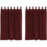 vidaXL Verdunkelungsvorhänge 2 pcs Weinrot 140 x 140 cm