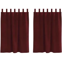vidaXL Verdunkelungsvorhänge 2 pcs Weinrot 140 x 140 cm