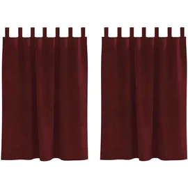 vidaXL Verdunkelungsvorhänge 2 pcs Weinrot 140 x 140 cm