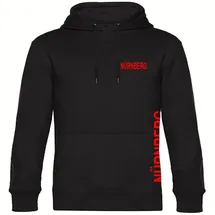 multifanshop Hoodie Nürnberg Druck Rot Schwarz S