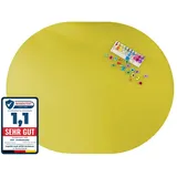 Eco Krabbelmatte Spielmatte Rund (Oval 160x200cm, Mangogelb in ovaler Ausführung), Öko-Tex 100 zertifiziert, komplett in Deutschland hergestellt gelb 200 cm x 160 cm