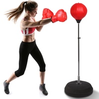 Cocoarm Training Punchball verstellbar freistehender Boxset Boxstand Standboxsack Punchingball Set Boxbirne mit Pumpe und Boxtraining Standboxtrainer zum Training für Damen und