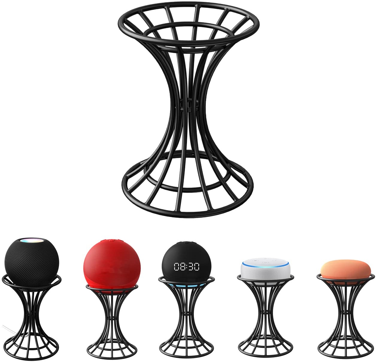 Hangcheng Smart Lautsprecher-Tischständer für Echo Dot 5., 4., 3., 2. Generation, Echo 4., Echo Glow, Homepod Mini und Google Home Mini/Nest Mini, Desktop-Halter, schützt Smart-Lautsprecher