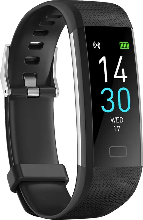 FITTEK Smartwatch – 24/7 Gesundheitsüberwachung, 50 Tage Akkulaufzeit, 16 Sportmodi & Intelligente Alltagsfunktionen, Schwarz, S5
