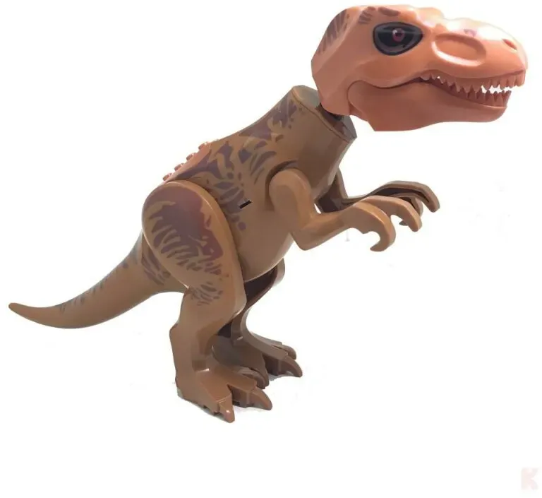 Klemos KL-40081 Klemmbaustein Dinosaurier T Rex braun groß mit Sound