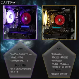CAPTIVA Power Starter R80-005 32 GB RAM 1 TB SSD AMD Ryzen 5 5600G 3,9 GHz Windows 11