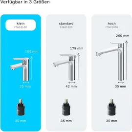 AM.PM Wasserhahn Bad Chrom Waschtischarmatur Bad Armatur Mischbatterie Waschbeckenarmatur Einhebelmischer Badezimmer