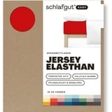 schlafgut Easy Jersey 120 x 200 - 130 x 220 cm red deep