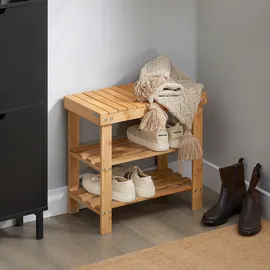 SoBuy Schuhbank 50 x 45 x 50 cm naturbelassen / Bambus