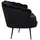 VCM ebuy24 Sofa 3 Personen velour Schwarz