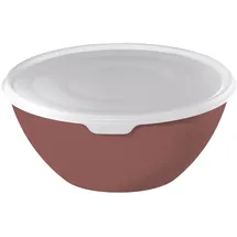 Rotho Set Schüssel Ø Deckel 8 l CARUBA, Farbe:Iron rot