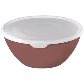 Rotho Set Schüssel Ø Deckel 8 l CARUBA, Farbe:Iron rot