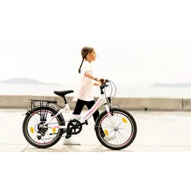 Licorne Bike Stella Premium City Bike 20,24,26 und 28 Zoll Fahrrad für Mädchen Herren und Damen 21 Gang (6 Gang bei 20 Zoll) Holland Citybike Rosa