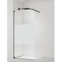 Swiss Aqua Technologies Walk-In Duschtrennwand 140 x 200 cm gold/transparent Duschwanne SATBWI140MPPR
