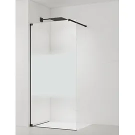 Swiss Aqua Technologies Walk-In Duschtrennwand 140 x 200 cm gold/transparent Duschwanne SATBWI140MPPR