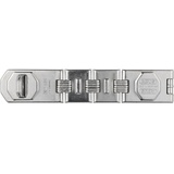 ABUS Gelenk-Überfalle 110/230 - Vorrichtung für Vorhängeschlösser - für aufschlagende Türen und Ecklösungen - 01483 - ABUS-Sicherheitslevel 8 - Silberfarben