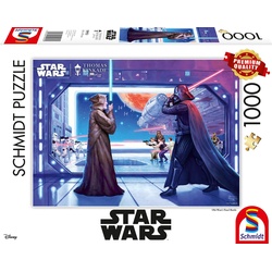 Schmidt Spiele Puzzle Obi Wan's Final Battle, 1000 Puzzleteile, Made in Europe bunt