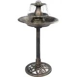 vidaXL Vogelbad mit Springbrunnen 50 x 91 cm Bronze