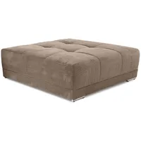 Luma-home Xxl-Hocker, Braun Textil, 1-Sitzer, Füllung: Polyurethan (Pur), einzeln