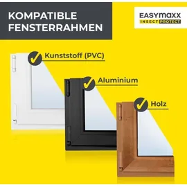 EasyMaxx Insektenschutzgitter 130 x 150 cm Schwarz