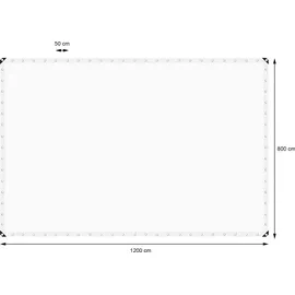 ECD Germany Abdeckplane Gewebeplane mit Ösen 8x12m 180g/m2