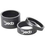 Deda Carbon-distanzstücke 5 Einheiten - Black - 1 1/8 ́ ́ / 20 mm