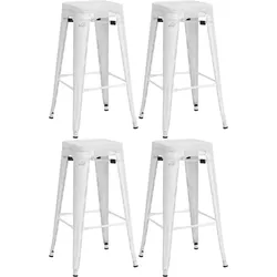 CLP 4er Set Barhocker Fletcher weiß