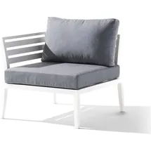 Sieger Cannes Seitenelement links Gartenstuhl 81 x 81 x 69 cm grau/weiß