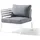 Sieger Cannes Seitenelement links Gartenstuhl 81 x 81 x 69 cm grau/weiß
