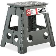 Relaxdays Campingstuhl Falthocker Grau