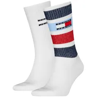 Tommy Hilfiger Socken TH UNI TJ SOCK 2P FADED RUGBY (2-Paar) mit kräftigem Streifenmuster blau 43-46