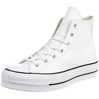 Converse Chuck Taylor All Star Lift Clean LEATHER HI in Weiss,