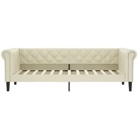 vidaXL Tagesbett Creme 100x200 cm Kunstleder