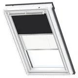 VELUX Verdunkelungsrollo Duo DFD P06 3009S Schwarz/Weiß, Schiene alu