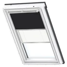 VELUX Verdunkelungsrollo Duo DFD P06 3009S Schwarz/Weiß, Schiene alu