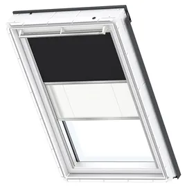 VELUX Verdunkelungsrollo Duo DFD P06 3009S Schwarz/Weiß, Schiene alu