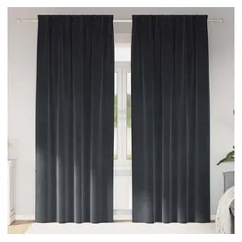 vidaXL Verdunkelungsvorhänge 2 pcs Dunkelgrau 140 x 245 cm Samt