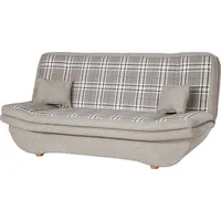 Fun Möbel Schlafsofa Schlafsofa KANDY Stoff / Kunstleder, 1 Teile, Mit Schlaffunktion grau